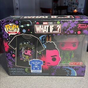 Funko What If...? Killmonger Pop! Tees Set - Black and Pink